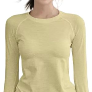 レディース長袖ヨガトップス 吸汗速乾 ストレッチ