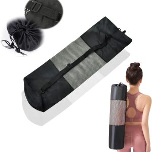 ヨガマットバッグ 軽量 大容量 肩掛け付き